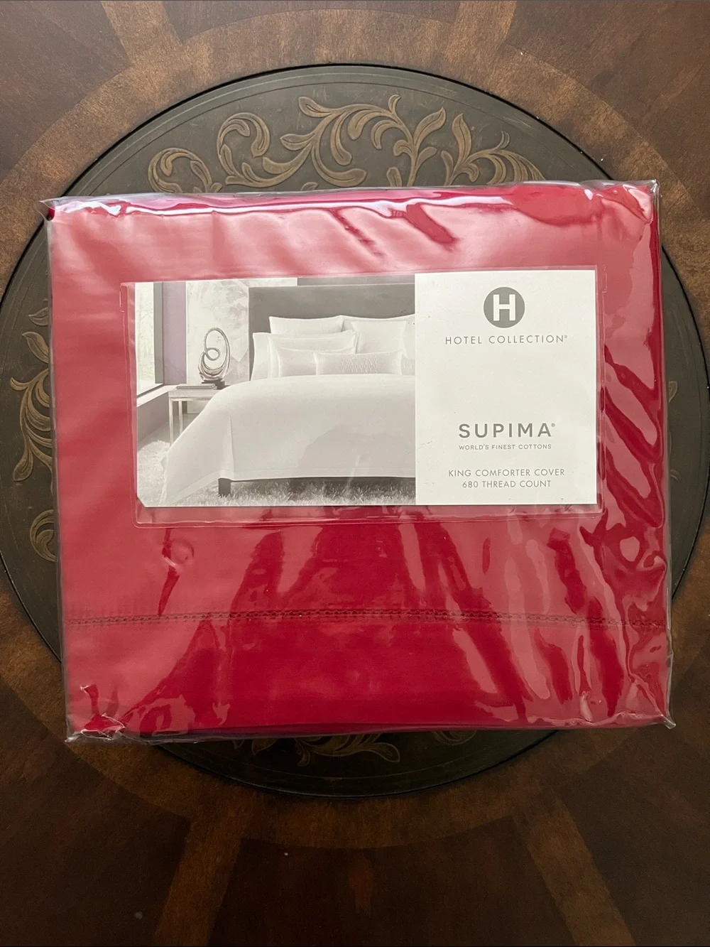 Hotel Collection Supima Red King Duvet Cover